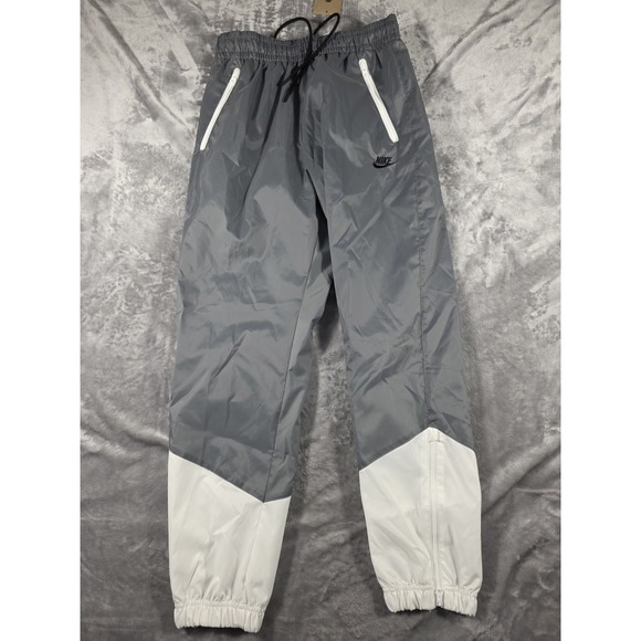 NWT Nike Windrunner Woven Lined Track Jogger Pants Size Small Mens Grey White - Picture 1 of 7